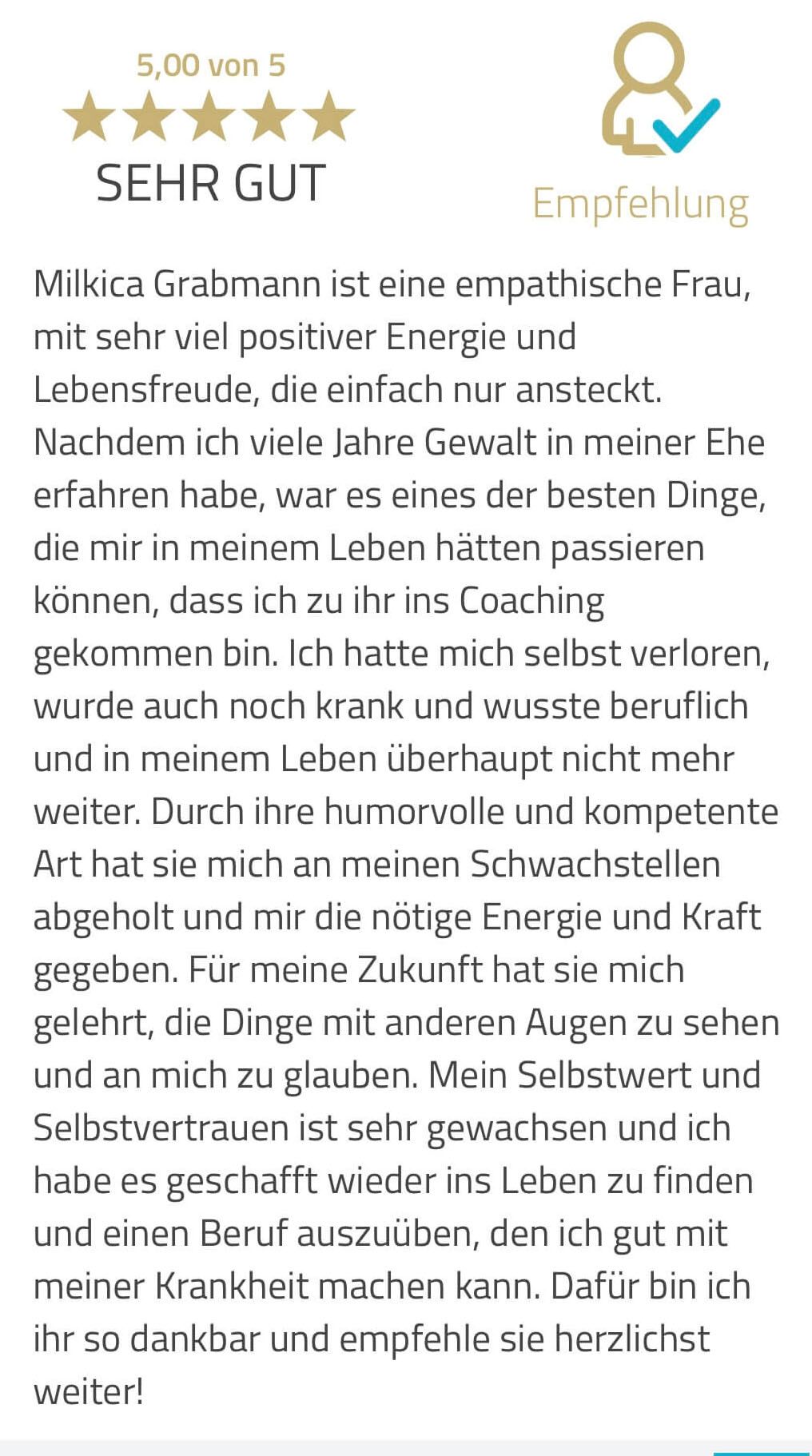Positive Rückmeldungen von Einzelunternehmerinnen, die Milkicas Businesscoaching durchlaufen haben